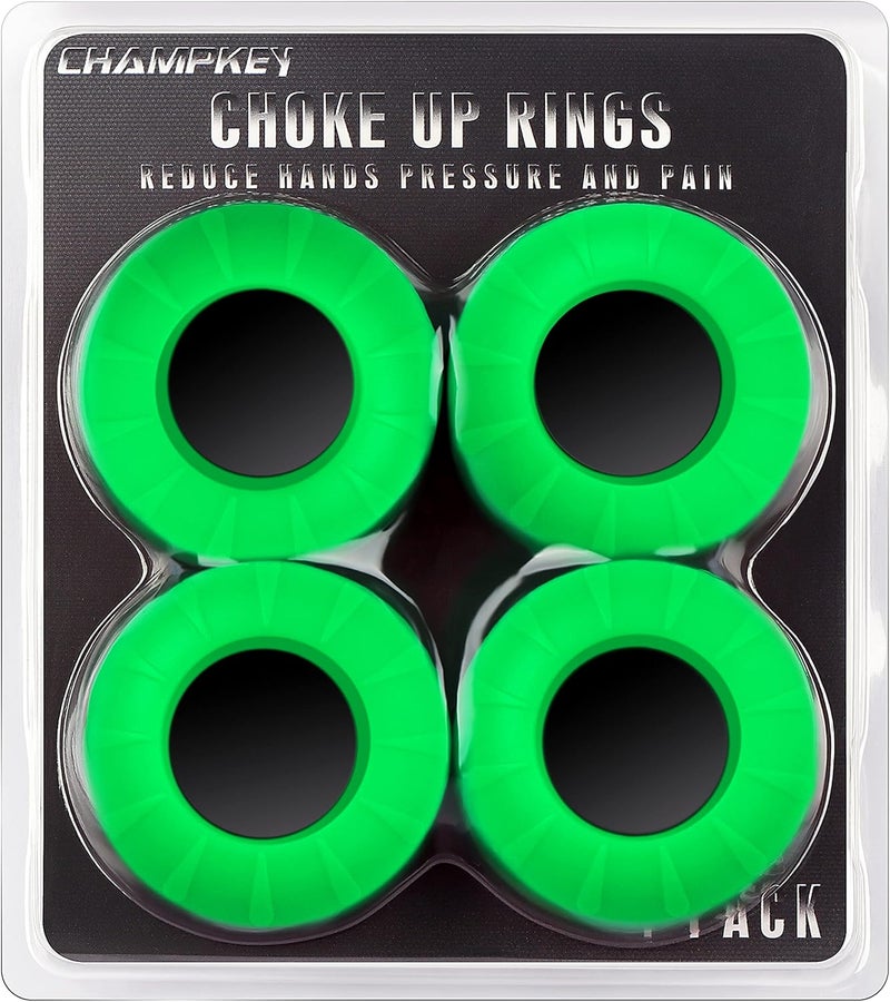 Champkey Premium Choke Up Rings 4 Pack | Reduced Hands Pain and Pressure Baseball Rings | Ideal for Baseball, Softball and Tee Ball Bat - Image 1